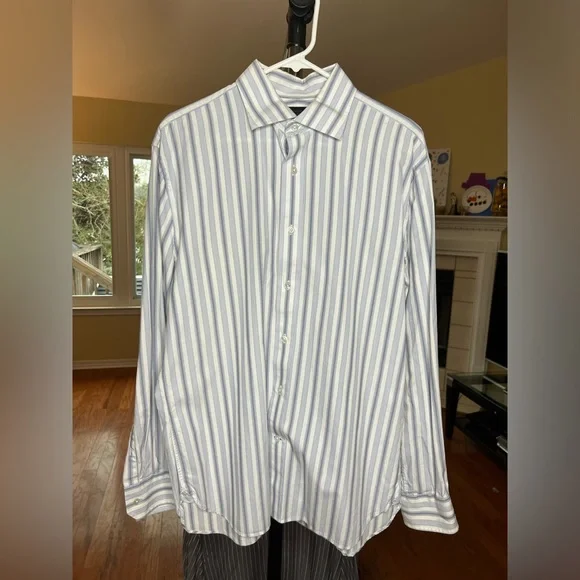 express design studio mens dress shirt Express Design Studio Men's Dress Shirt Made in Turkey 100% Cotton Size M